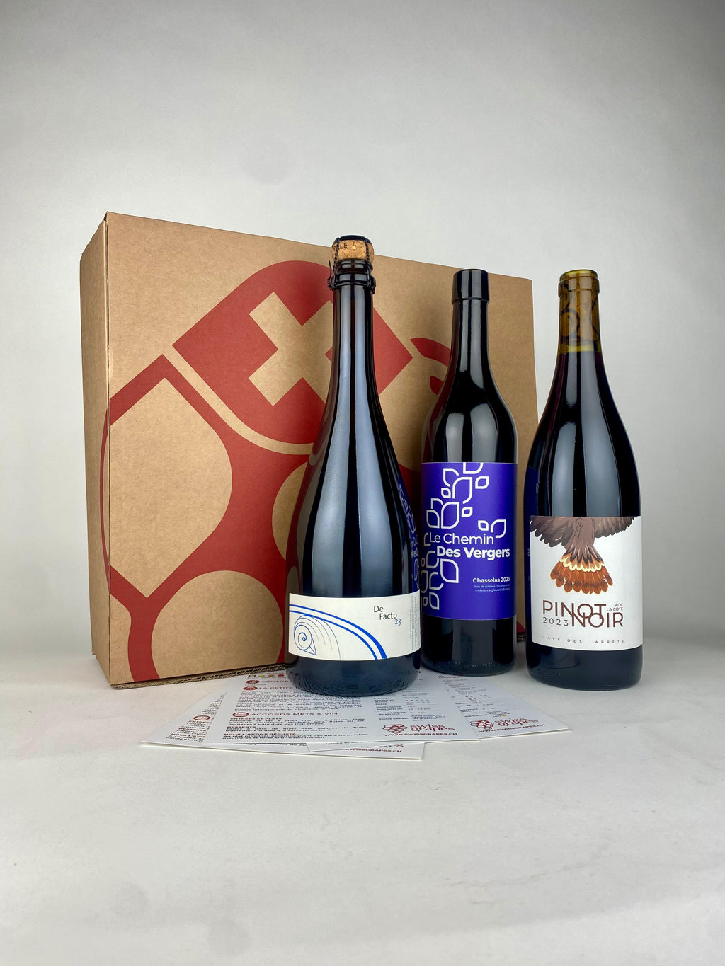 Drei grosse Schweizer Rotweine <br>GESCHENKBOX 3 FLASCHEN